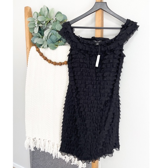 White House Black Market Dresses & Skirts - White House Black Market | Tiered Ruffled Black Dress